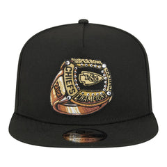 Kansas City Chiefs New Era Super Bowl Ring 9FIFTY A-Frame Adjustable Hat - Black for sale