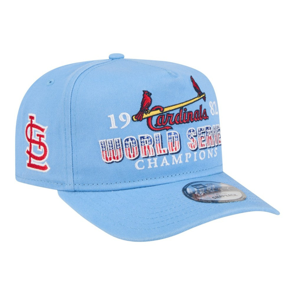 St. Louis Cardinals 1982 World Series Champions Historic 9FIFTY A-Frame Snapback Hat Light Blue