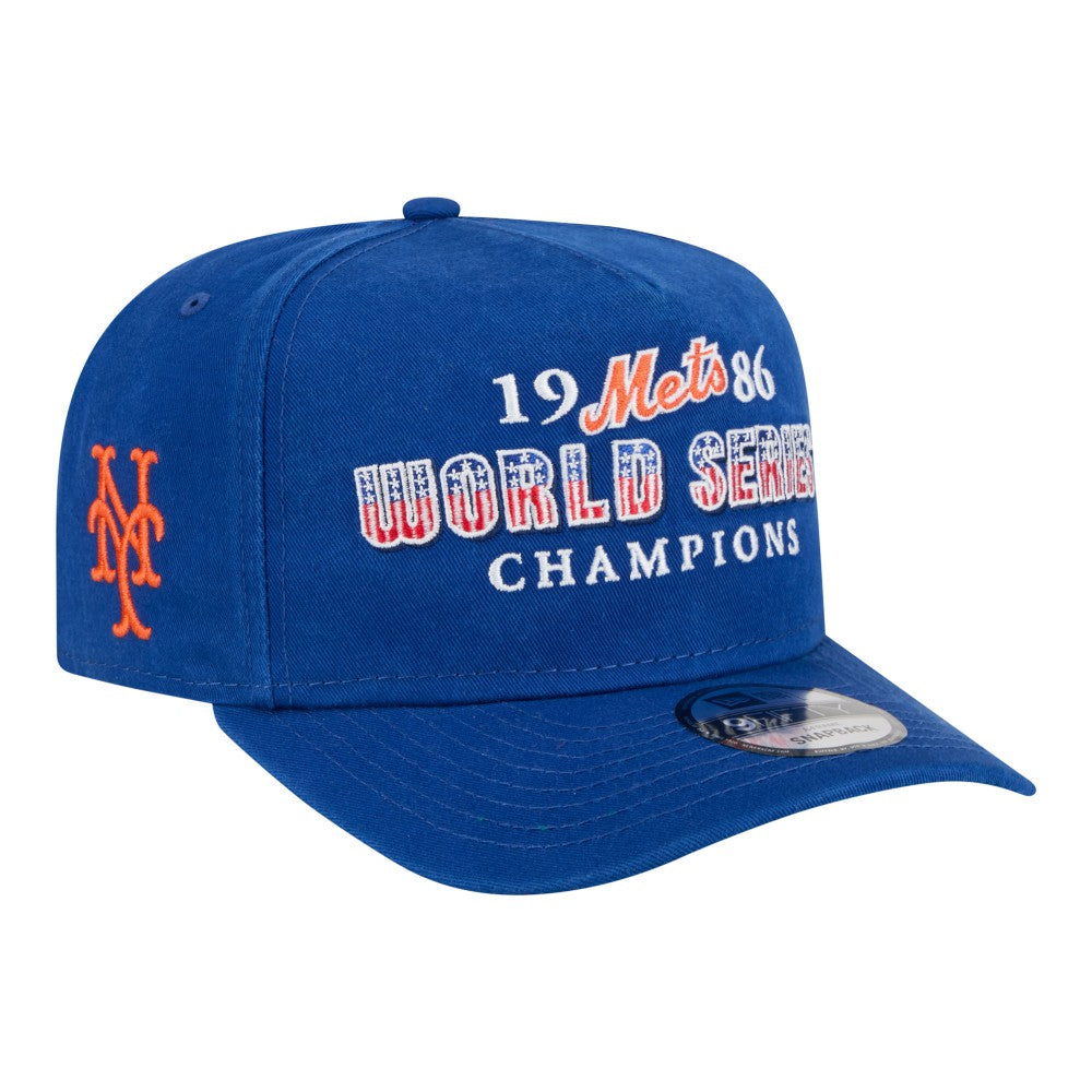 New York Mets 1986 World Series Champions Throwback 9FIFTY A-Frame Snapback Hat Royal