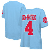 Pete Crow-Armstrong Chicago Cubs Majestic Threads Women's Oversized Name & Number T-Shirt Light Blue