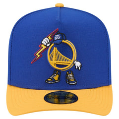 Golden State Warriors Injection Cartoon Logo A-Frame 59FIFTY Fitted Hat sale - Royal outlet