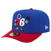 Philadelphia 76ers Injection Cartoon Logo A-Frame 59FIFTY Fitted Hat - Blue outlet