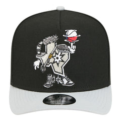 San Antonio Spurs Injection Cartoon Logo A-Frame 9FIFTY Adjustable Hat - Black shop