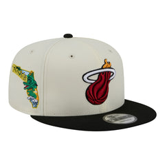 Miami Heat Injection Localized 9FIFTY Snapback Hat - White for sale