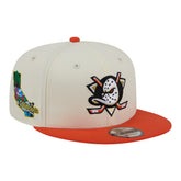Anaheim Ducks New Era Injection Localized Two-Tone 9FIFTY Snapback Hat - White/Orange Hats