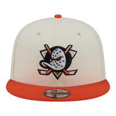 Anaheim Ducks New Era Injection Localized Two-Tone 9FIFTY Snapback Hat - White/Orange Hats