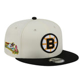 Boston Bruins New Era Injection Localized Two-Tone 9FIFTY Snapback Hat - White/Black Hats