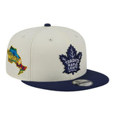Toronto Maple Leafs New Era Injection Localized Two-Tone 9FIFTY Snapback Hat - White/Navy Hats