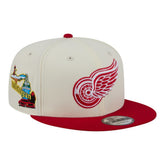 Detroit Red Wings New Era Injection Localized Two-Tone 9FIFTY Snapback Hat - White/Red Hats