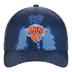 New York Knicks Women's Sequin M-Crown 9FORTY Adjustable Hat - Blue cheap