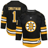 Jeremy Swayman Boston Bruins Outerstuff Youth Home Replica Jersey - Black Jerseys