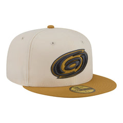 Carolina Hurricanes New Era Colorpack Two-Tone 59FIFTY Fitted Hat - Cream/Tan Hats