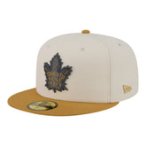 Toronto Maple Leafs New Era Colorpack Two-Tone 59FIFTY Fitted Hat - Cream/Tan Hats