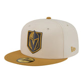Vegas Golden Knights New Era Colorpack Two-Tone 59FIFTY Fitted Hat - Cream/Tan Hats