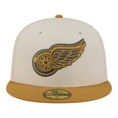 Detroit Red Wings New Era Colorpack Two-Tone 59FIFTY Fitted Hat - Cream/Tan Hats