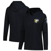 Sidney Crosby Pittsburgh Penguins Levelwear Women's Impression Name & Number Raglan Hoodie - Black Hoodies