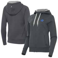 Orlando Magic Antigua Women's New Logo Victory Full-Zip Hooded Sweatshirt - Charcoal for sale