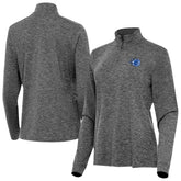 Orlando Magic Antigua Women's New Logo Mentor Long Sleeve Quarter-Zip Mock Polo - Heather Black cheap