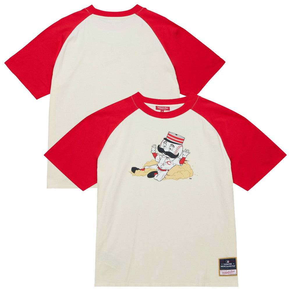 Cincinnati Reds Women's Boyfriend Raglan T-Shirt Cream