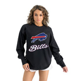 Buffalo Bills Gameday Couture Women's Oversized Long Sleeve T-Shirt - Black discount