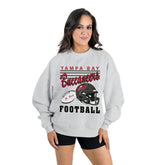 Tampa Bay Buccaneers Gameday Couture Women's Home Turf Oversized Premium Fleece Pullover Sweatshirt - Ash discount