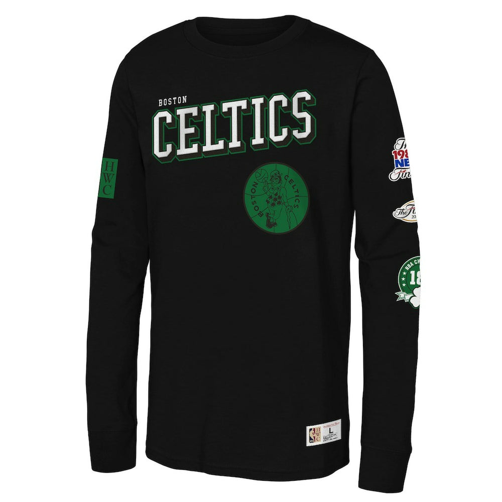 Boston Celtics Youth Hardwood Classics Training Camp Long Sleeve T-Shirt - Black shop