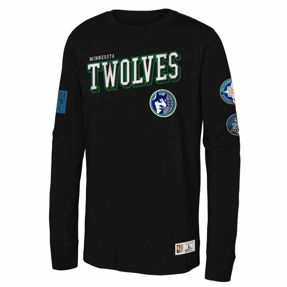 Minnesota Timberwolves Youth Hardwood Classics Training Camp Long Sleeve T-Shirt - Black online