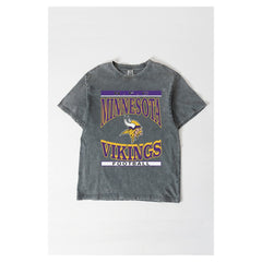 Minnesota Vikings Gameday Couture Women's Oversized Classic Grind Washed T-Shirt - Gray cheap