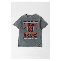 Chicago Bears Gameday Couture Women's Oversized Classic Grind Washed T-Shirt - Gray for sale
