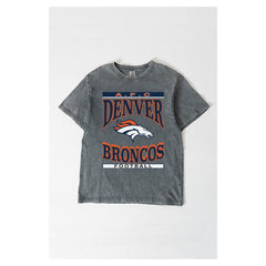 Denver Broncos Gameday Couture Women's Oversized Classic Grind Washed T-Shirt - Gray on sale