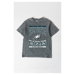 Philadelphia Eagles Gameday Couture Women's Oversized Classic Grind Washed T-Shirt - Gray for sale