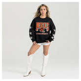 Cincinnati Bengals Gameday Couture Women's Pure Victory Rhinestud Star-Sleeve Pullover Sweatshirt - Black for sale