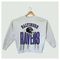 Baltimore Ravens Gameday Couture Women's Fierce Focus Premium Oversized Fleece Pullover Sweatshirt - Ash for sale