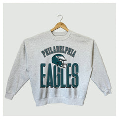 Philadelphia Eagles Gameday Couture Women's Fierce Focus Premium Oversized Fleece Pullover Sweatshirt - Ash outlet
