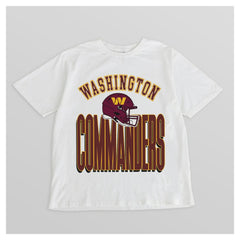 Washington Commanders Gameday Couture Women's Oversized Classic Fierce Focus T-Shirt - White sale