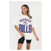 Buffalo Bills Gameday Couture Women's Oversized Classic Fierce Focus T-Shirt - White outlet