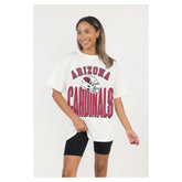 Arizona Cardinals Gameday Couture Women's Oversized Classic Fierce Focus T-Shirt - White online