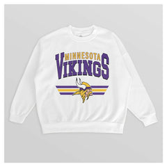 Minnesota Vikings Gameday Couture Women's Swift Strike Premium Oversized Fleece Pullover Sweatshirt - White online