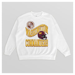Washington Commanders Gameday Couture Women's Oversized Hard Earned Premium Fleece Pullover Sweatshirt - White online