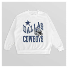 Dallas Cowboys Gameday Couture Women's Oversized Hard Earned Premium Fleece Pullover Sweatshirt - White online