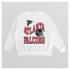 Atlanta Falcons Gameday Couture Women's Oversized Hard Earned Premium Fleece Pullover Sweatshirt - White for sale