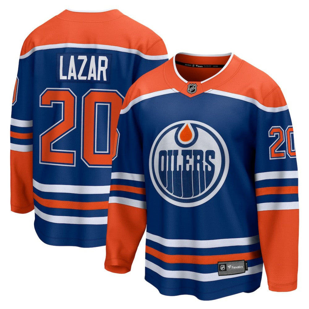 Curtis Lazar Edmonton Oilers Fanatics Home Breakaway Jersey - Royal Jerseys
