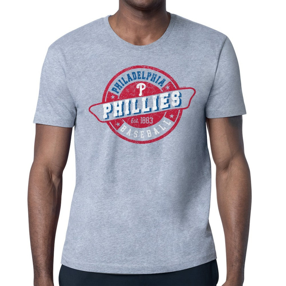Philadelphia Phillies Starter Route 66 Team Logo T-Shirt Heather Gray