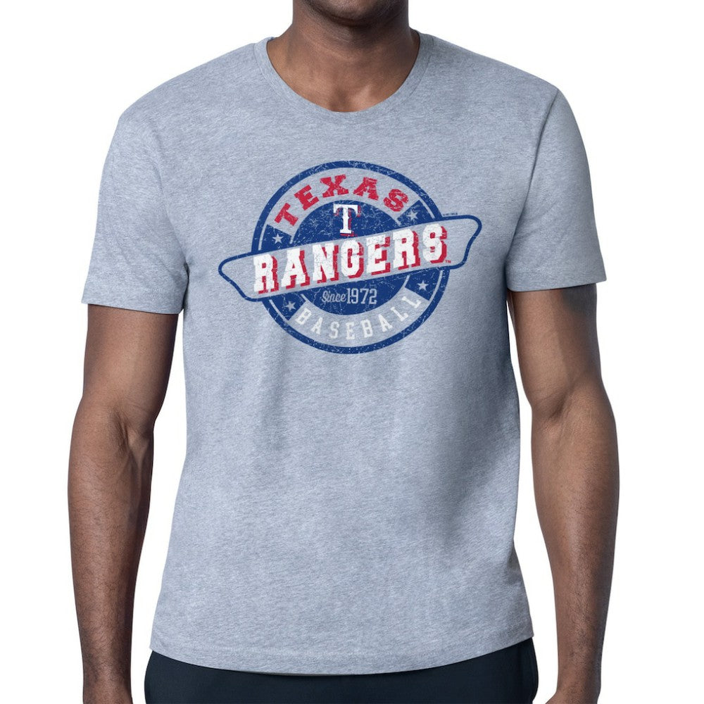 Texas Rangers Starter Route 66 Team Logo T-Shirt Heather Gray