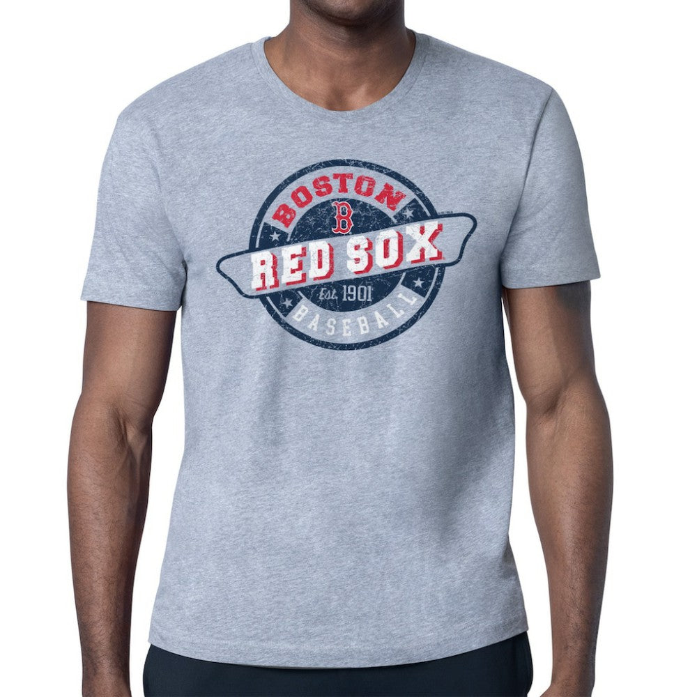 Boston Red Sox Starter Route 66 Team Logo T-Shirt Heather Gray