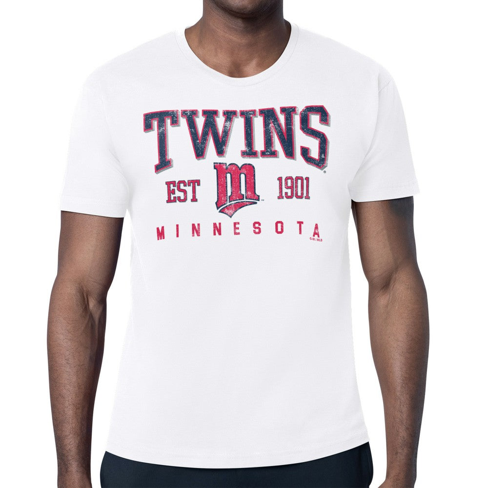 Minnesota Twins Starter Distressed Logo T-Shirt White