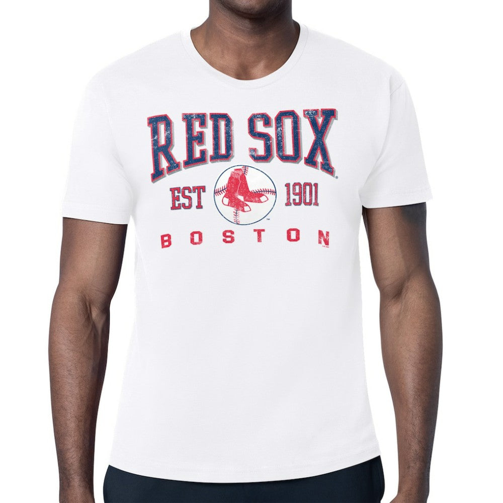 Boston Red Sox Starter Distressed Logo T-Shirt White