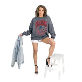 Houston Texans Gameday Couture Women's Long Weekends Oversized Premium Fleece Pullover Sweatshirt - Charcoal discount