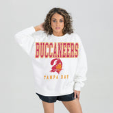 Tampa Bay Buccaneers Gameday Couture Women's Classic Sunday Drives Oversized Premium Fleece Pullover Sweatshirt - White discount