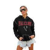 Atlanta Falcons Gameday Couture Women's Studded Pullover Hoodie - Black sale